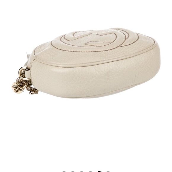 Gucci Mini SoHo Crossbody Chain Bag - Cream and Gold - Picture 3 of 13